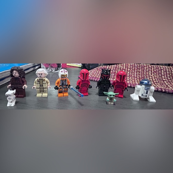 Red and Black Building Blocks with Minifigures